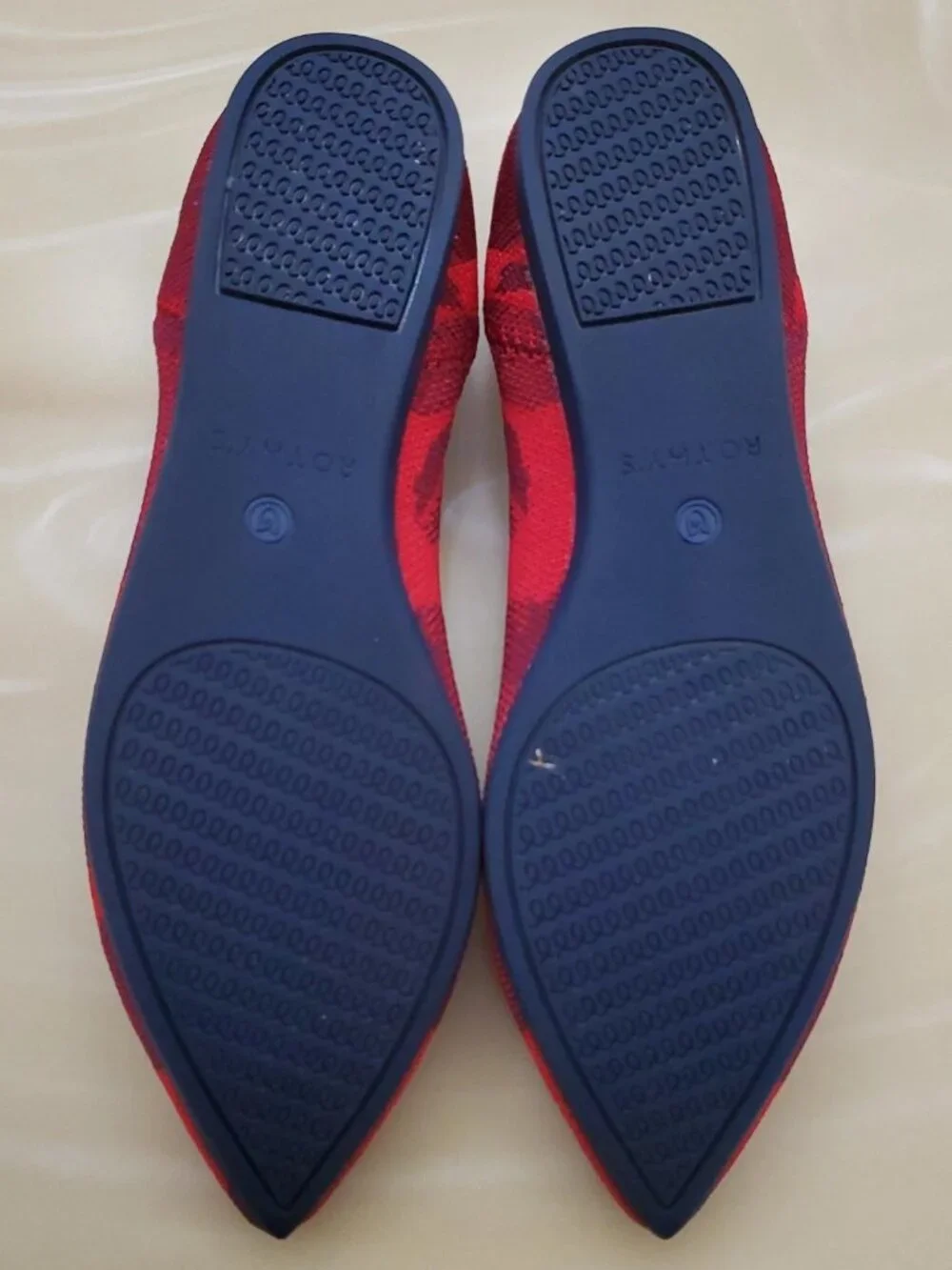Rothy's The Point In Red Camo Slip On Women's Flats Size 8